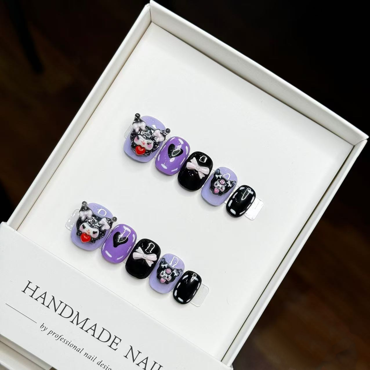 Heart Kuromi Nails