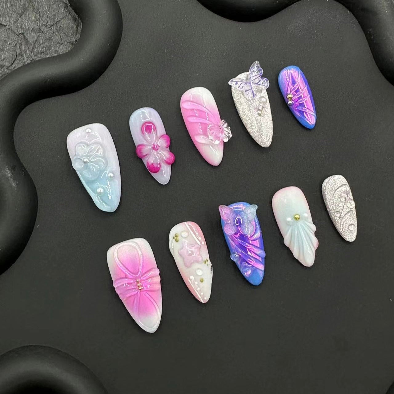 Whimsical Petal Nails