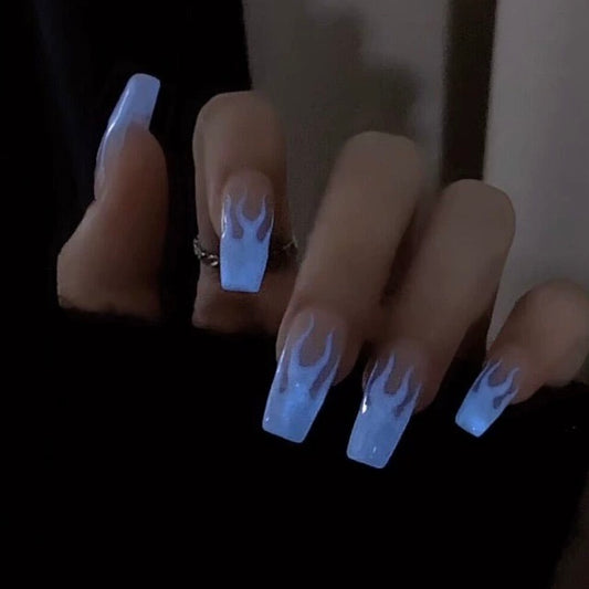 Luminous Flame Nails