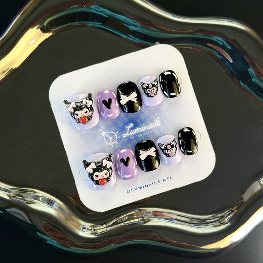 Heart Kuromi Nails
