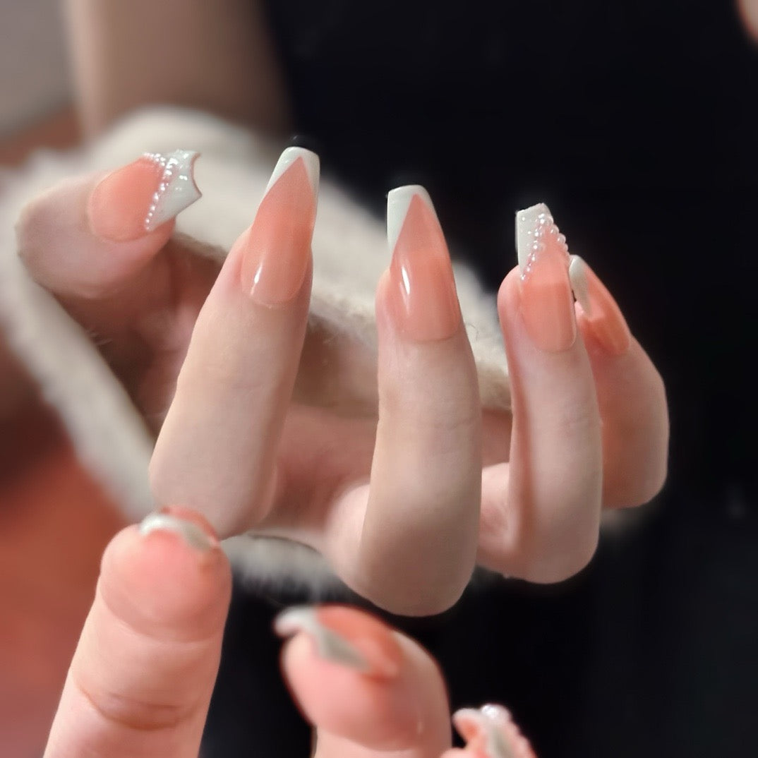 Pearl French Nails