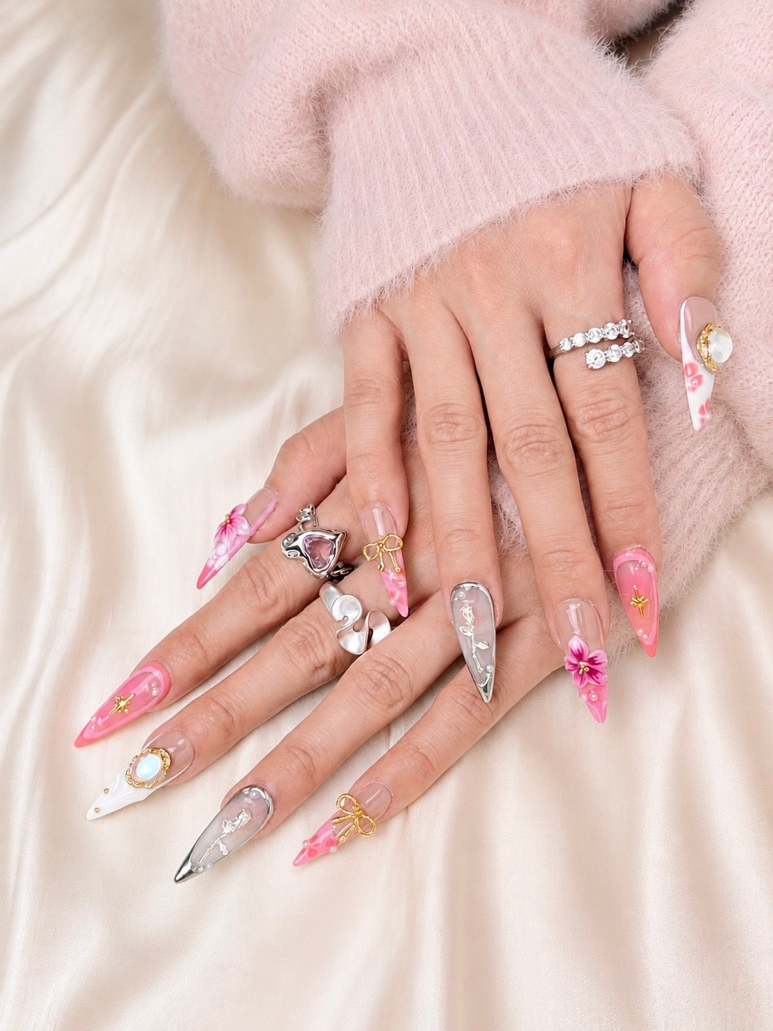 Enchanted Rose Nails