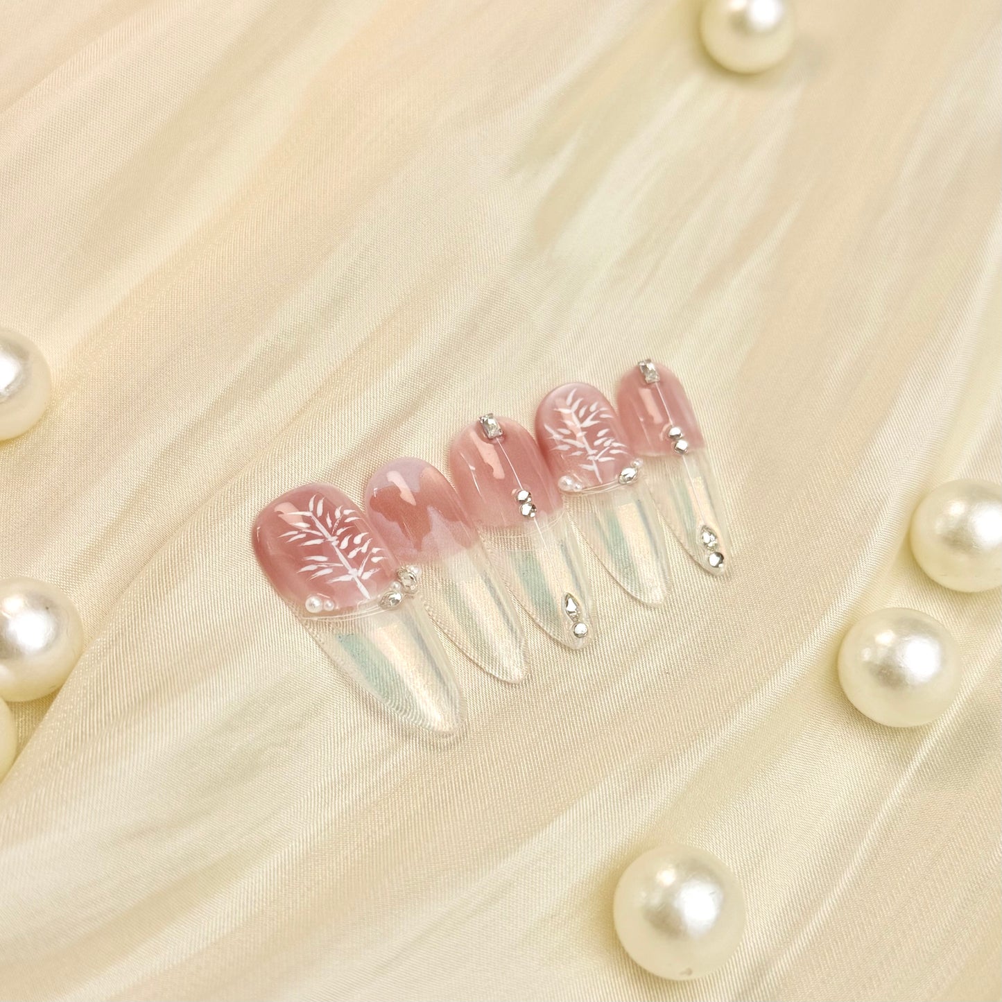 Pink Bamboo Nails