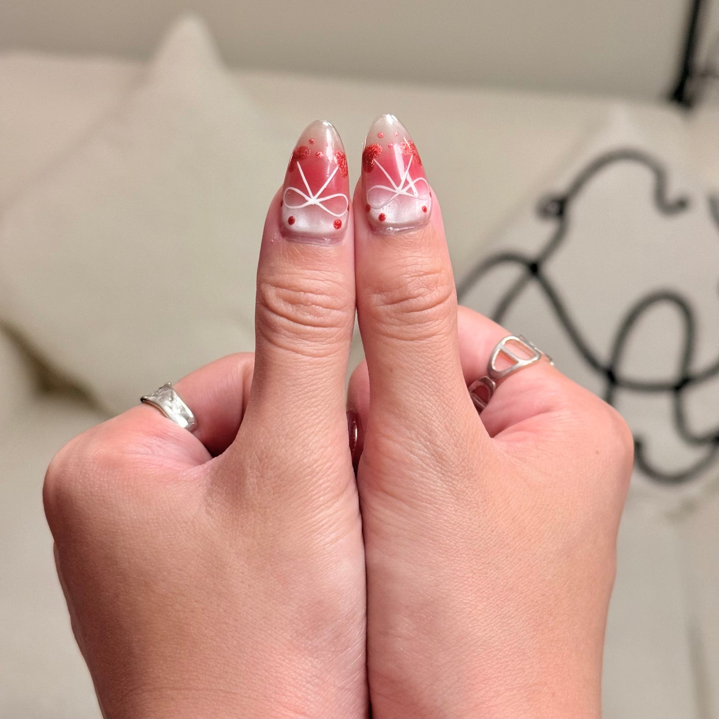 Strawberry Cake Almond Nails