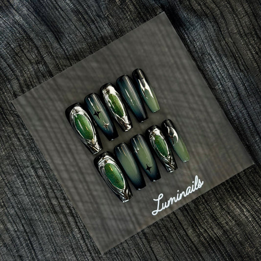 Verdant Dreamscape Nails