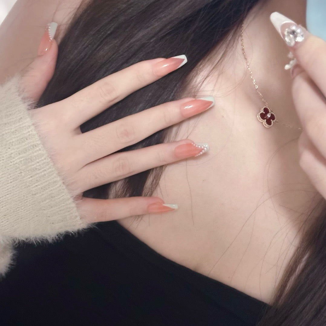Pearl French Nails