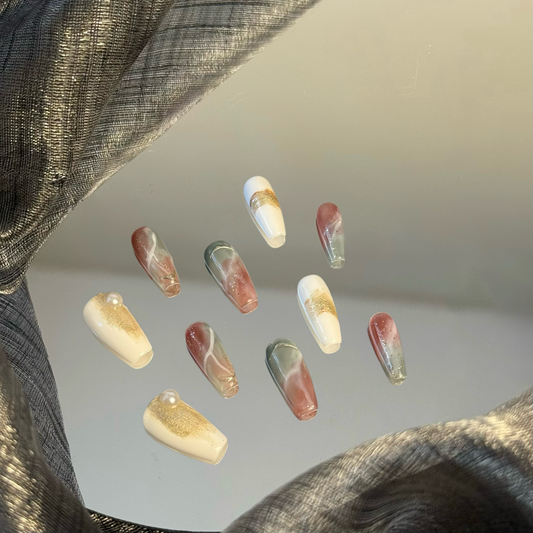 Glass Amber Nails