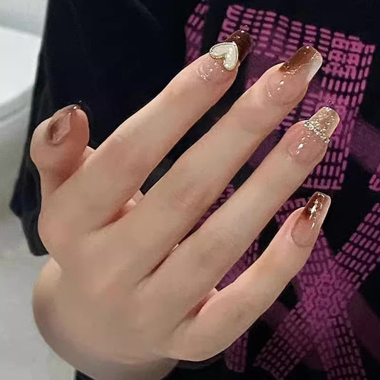 Caramel Gradient Nails