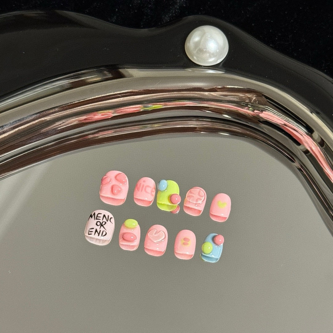 Dopamine Hearts Nails