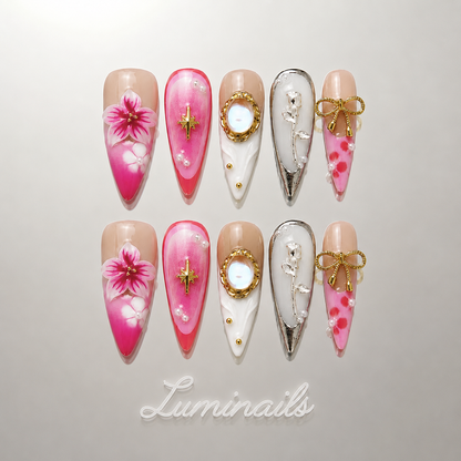 Enchanted Rose Nails