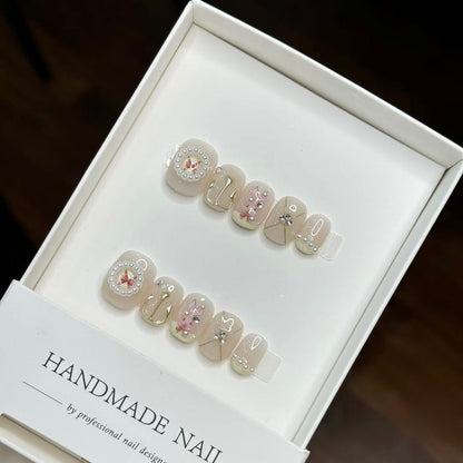 Pearl Bunny Nails