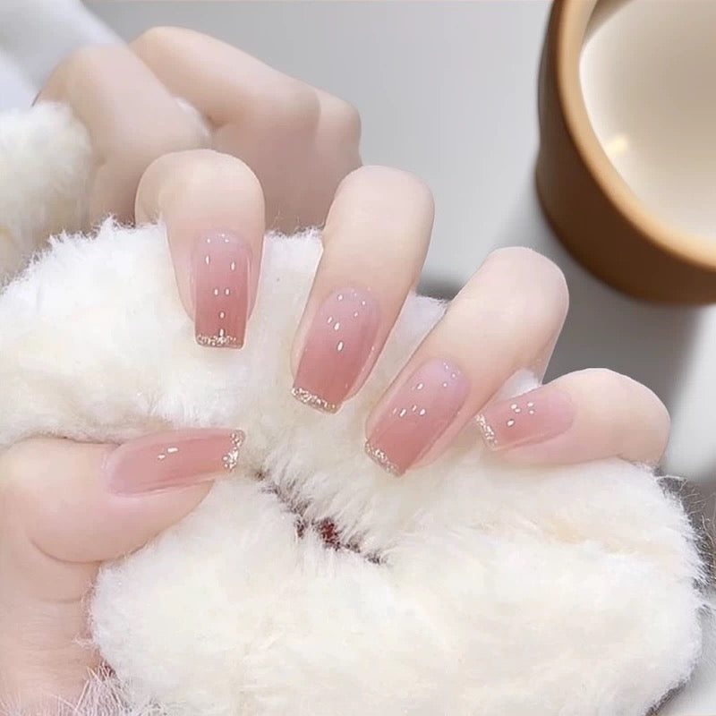 Rosy Gleam Nails