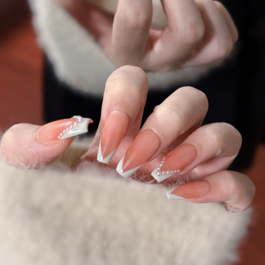 Pearl French Nails
