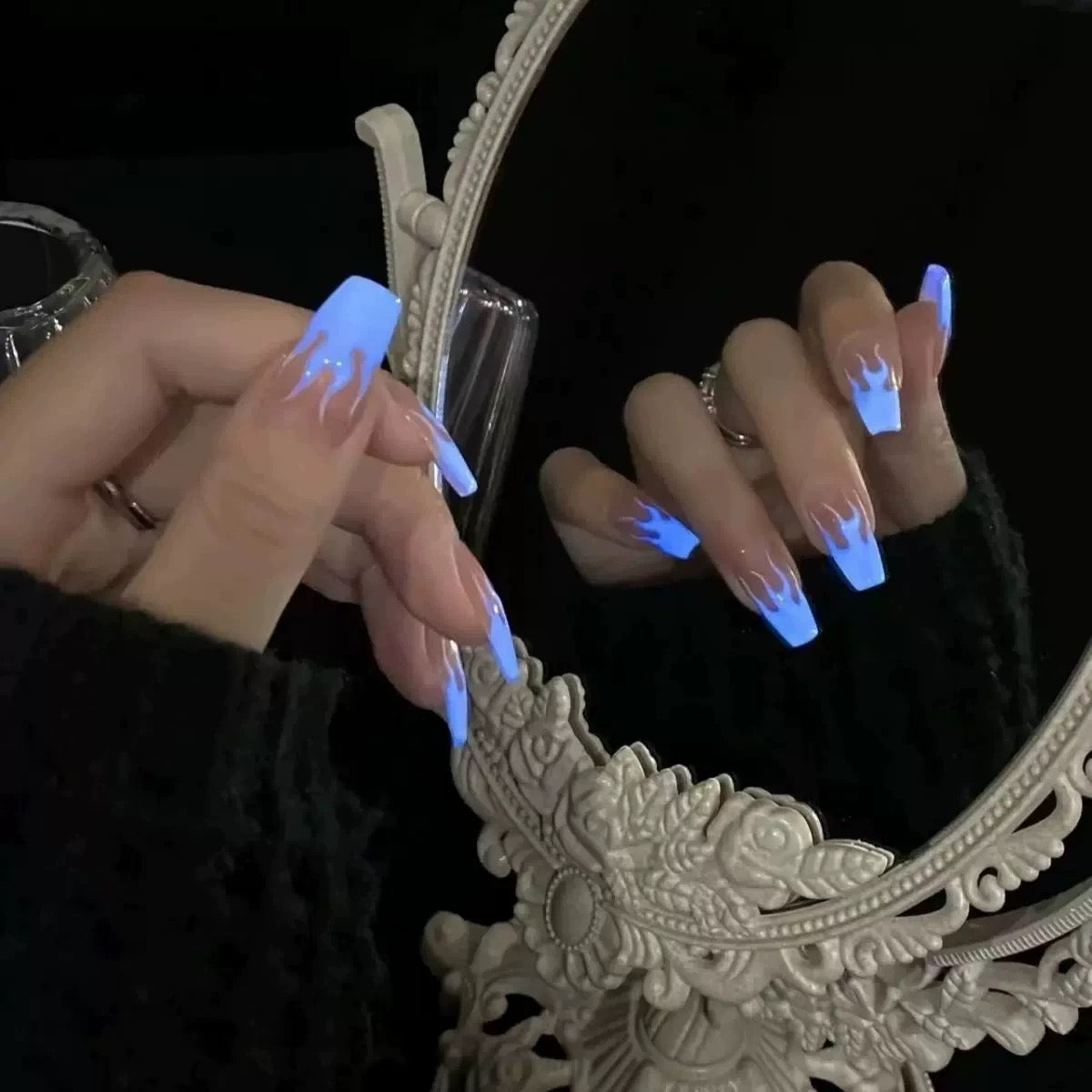 Luminous Flame Nails