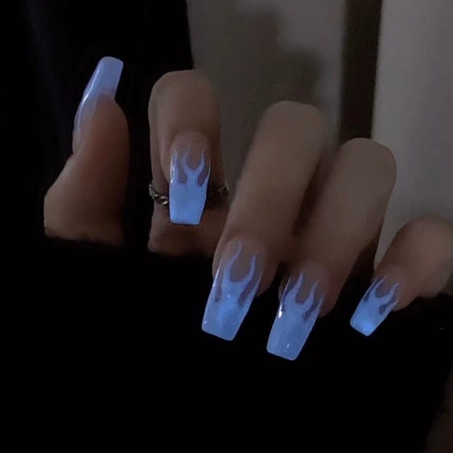 Luminous Flame Nails