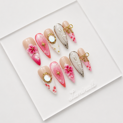 Enchanted Rose Nails