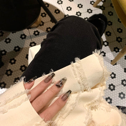 Black Ribbons Nails