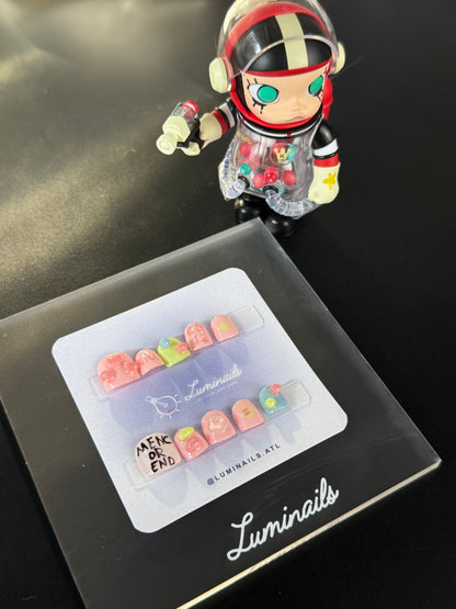 Dopamine Hearts Nails