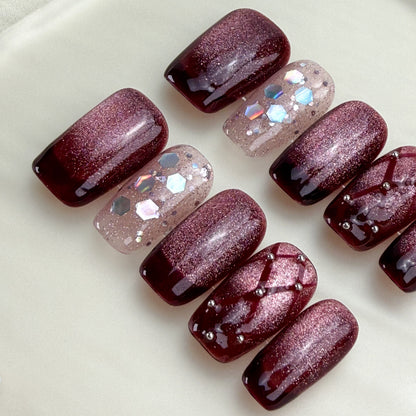 Mulled Wine Christmas Nails