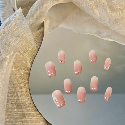 Rosy Gleam Nails