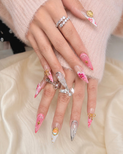Enchanted Rose Nails