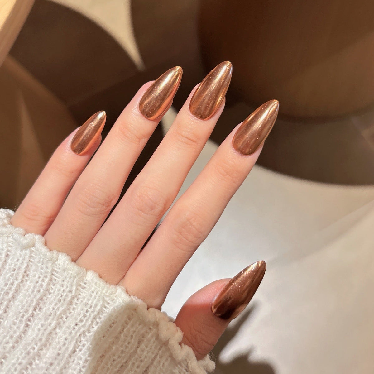 Mirror Gold Nails