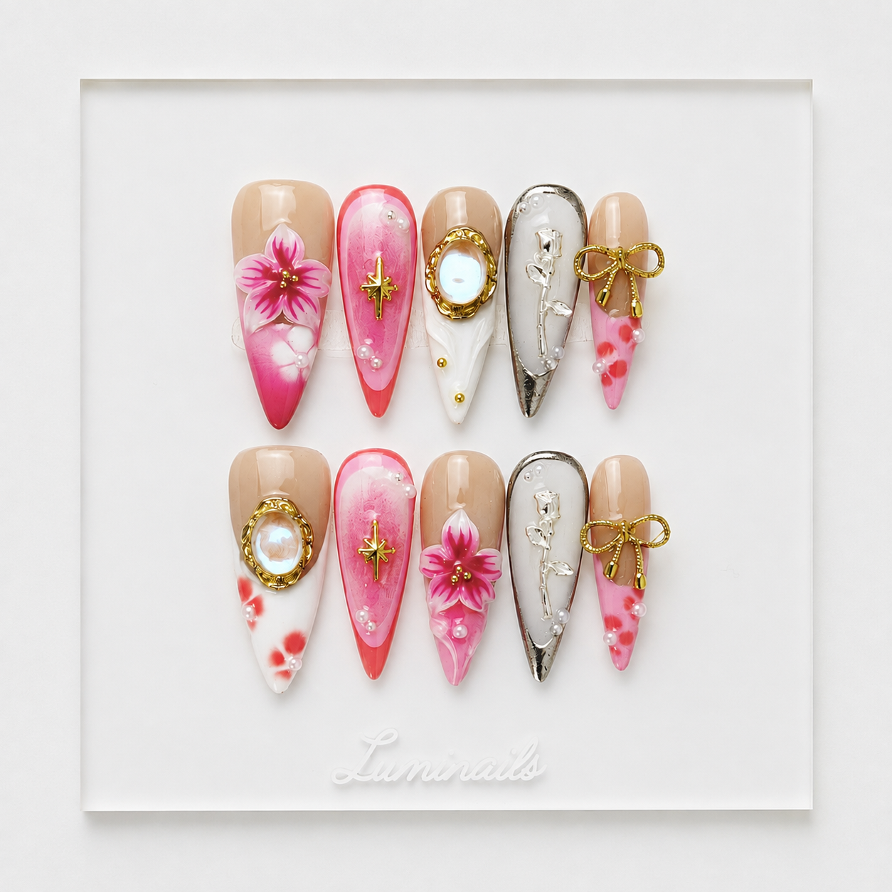 Enchanted Rose Nails