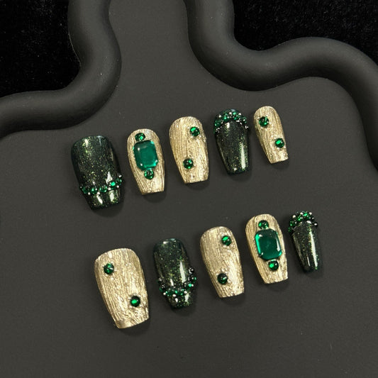 Golden Jade Nails