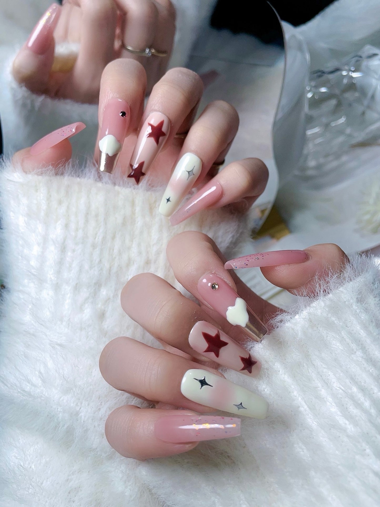 Pink Sky Nails