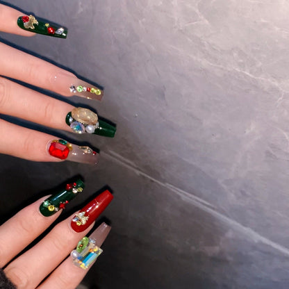 Multicolor Christmas Nails