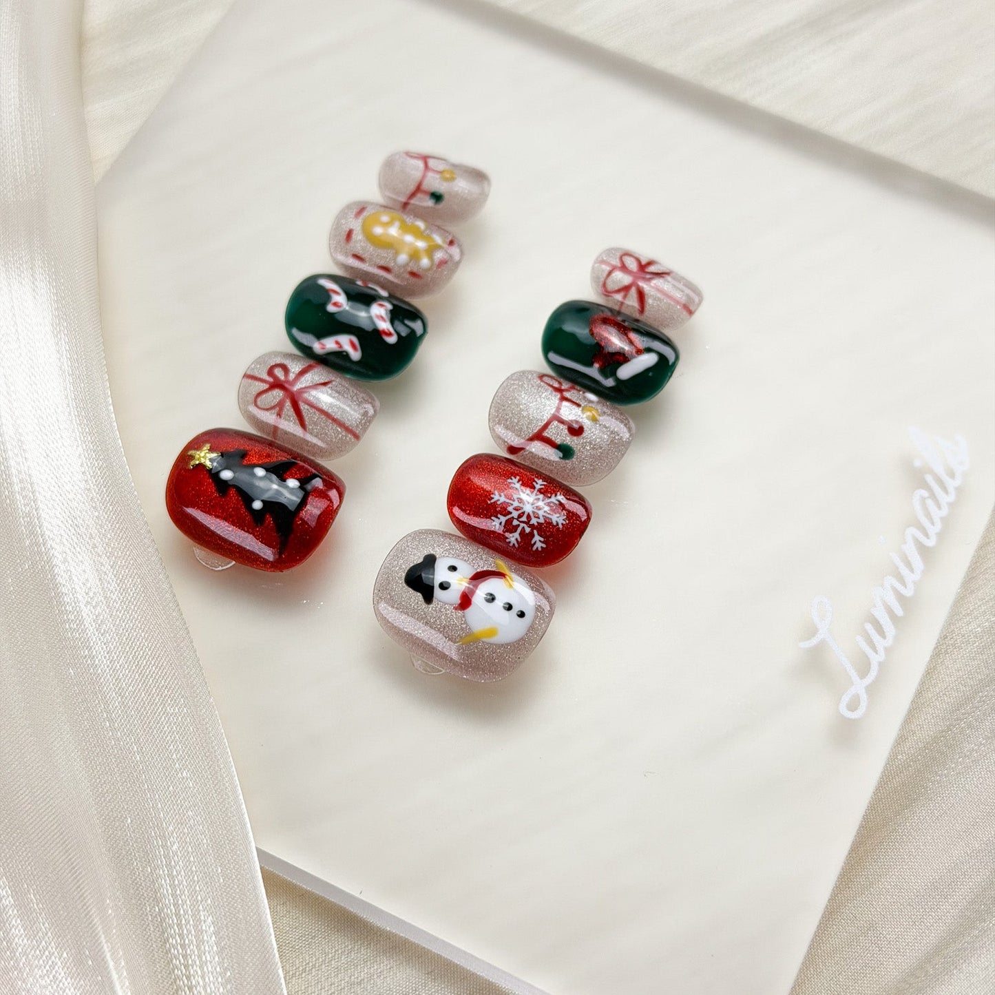 Gingerbread Party Nails