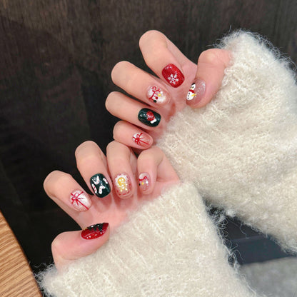 Gingerbread Party Nails