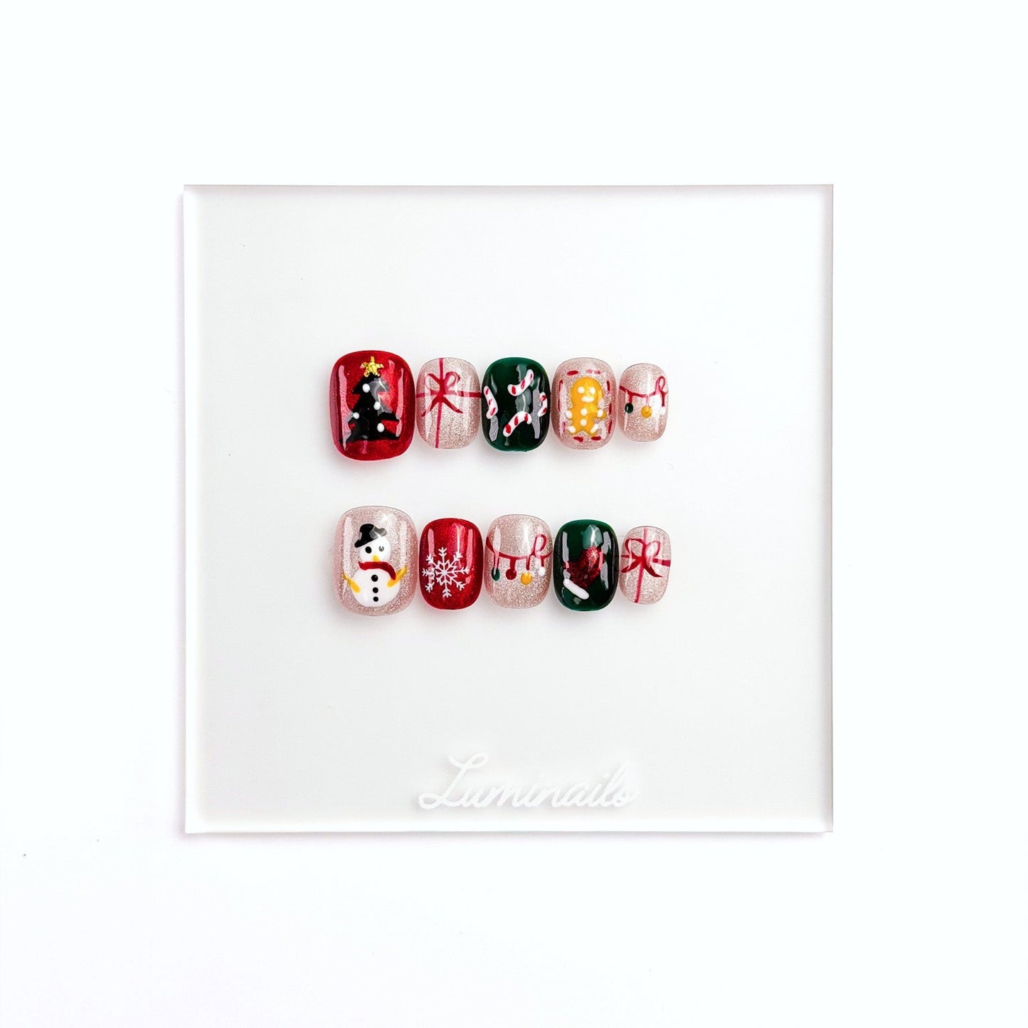 Gingerbread Party Nails