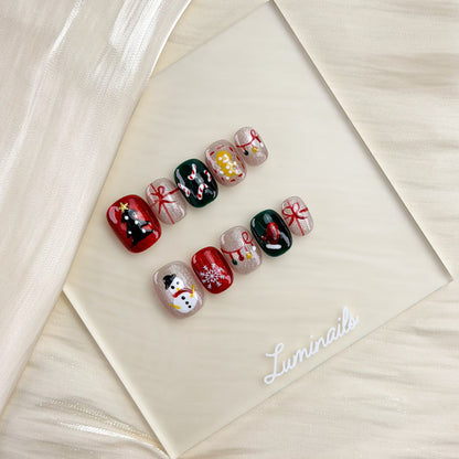 Gingerbread Party Nails