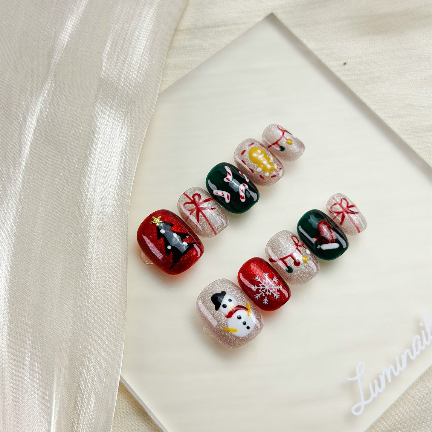 Gingerbread Party Nails