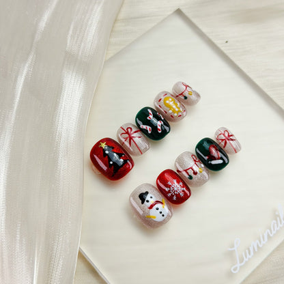 Gingerbread Party Nails