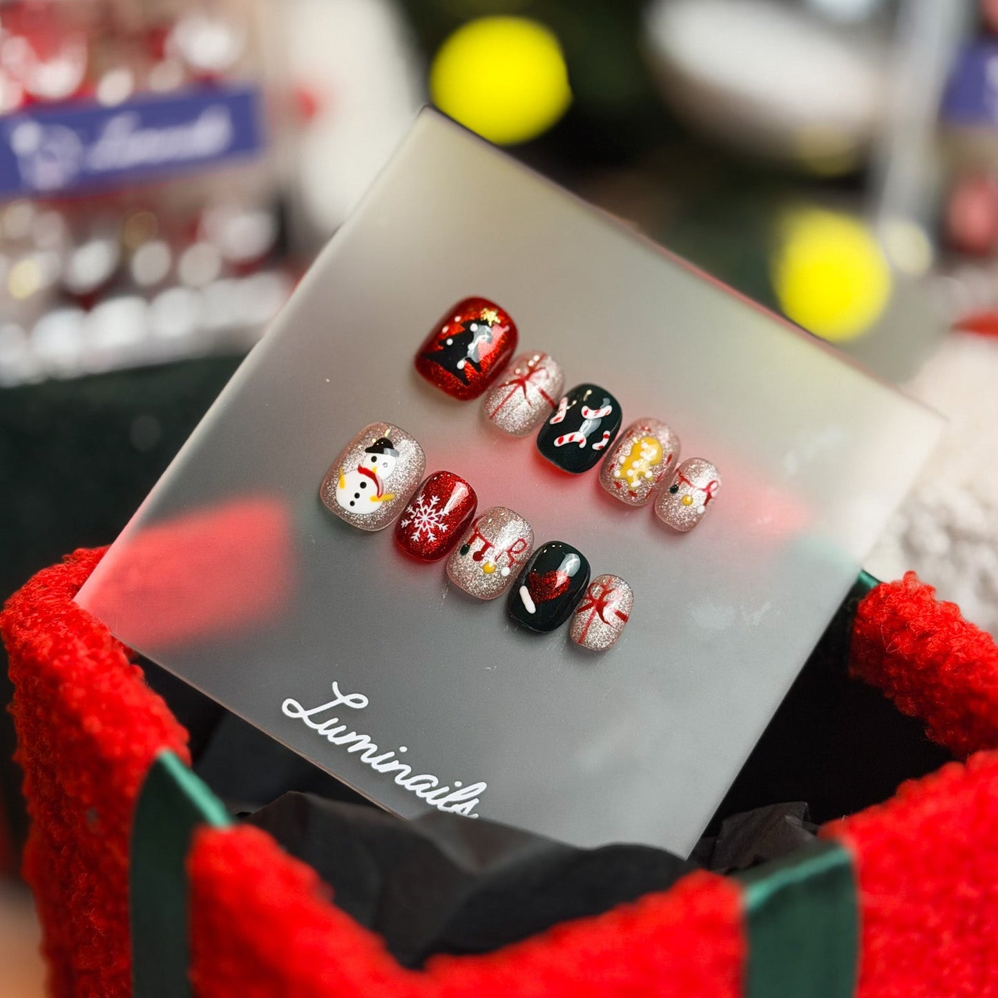 Gingerbread Party Nails