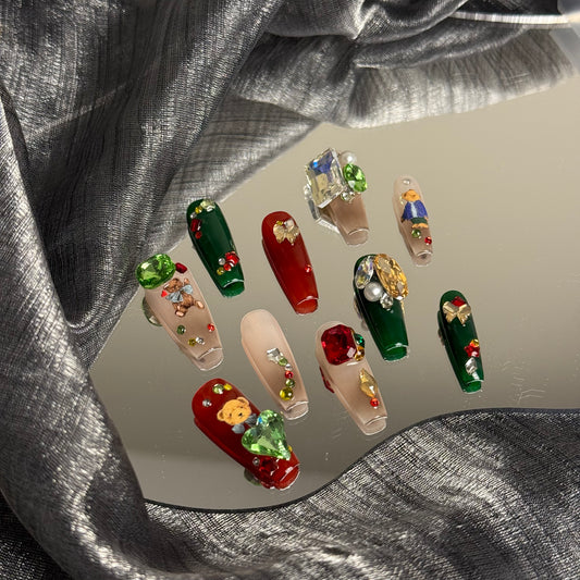 Multicolor Christmas Nails