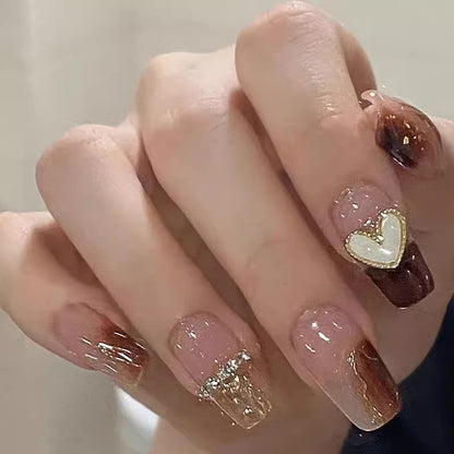 Caramel Gradient Nails