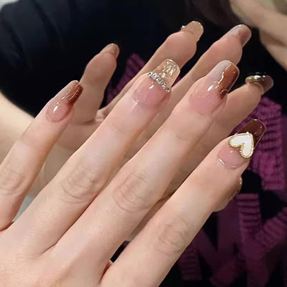 Caramel Gradient Nails