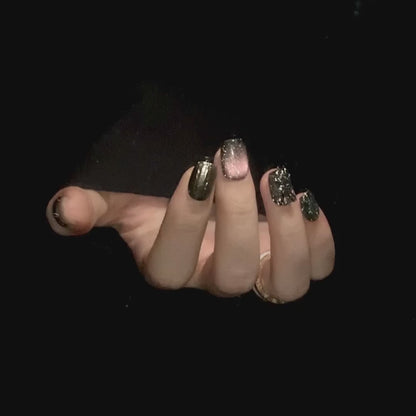 Midnight Bunny Nails